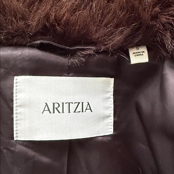 Aritzia Rich Mocha Brown St. Moritz - Arctic Faux Fur Coat S - Picture 5 of 6